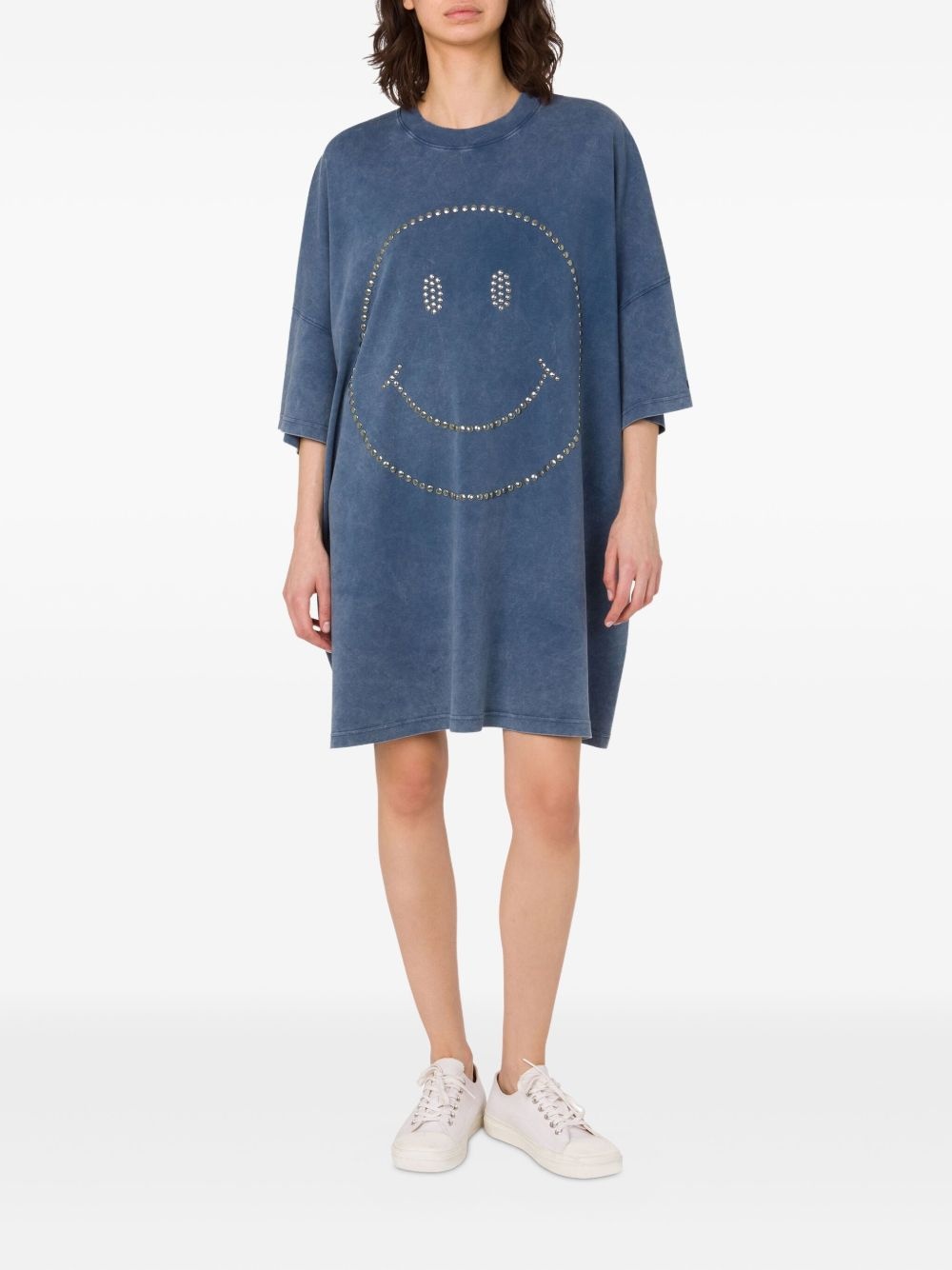 Smiley face-studded mini dress - 2
