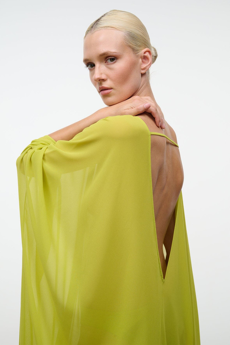 STAUD NOUR DRESS CITRON 5