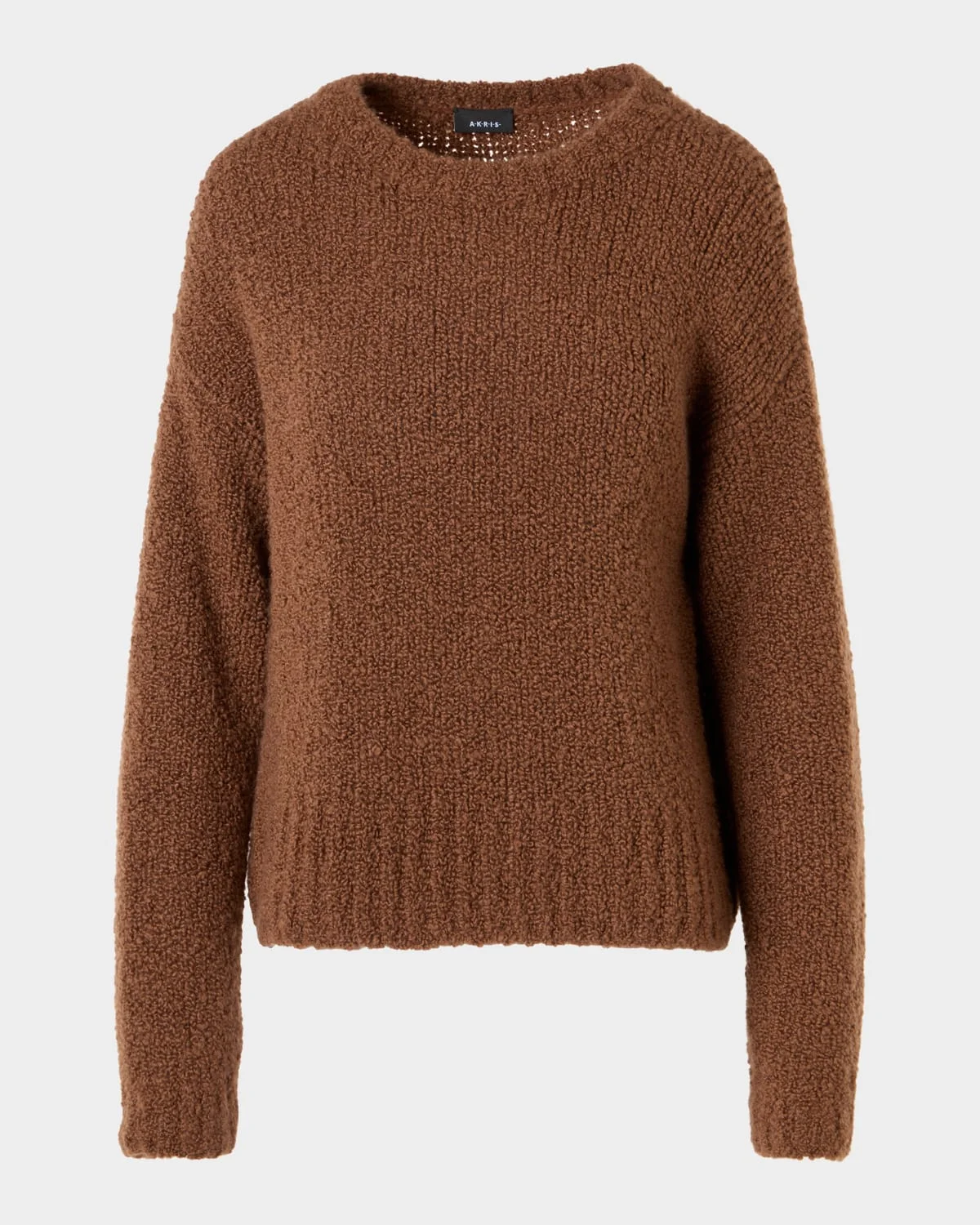 Cashmere-Silk Boucle Knit Sweater - 1
