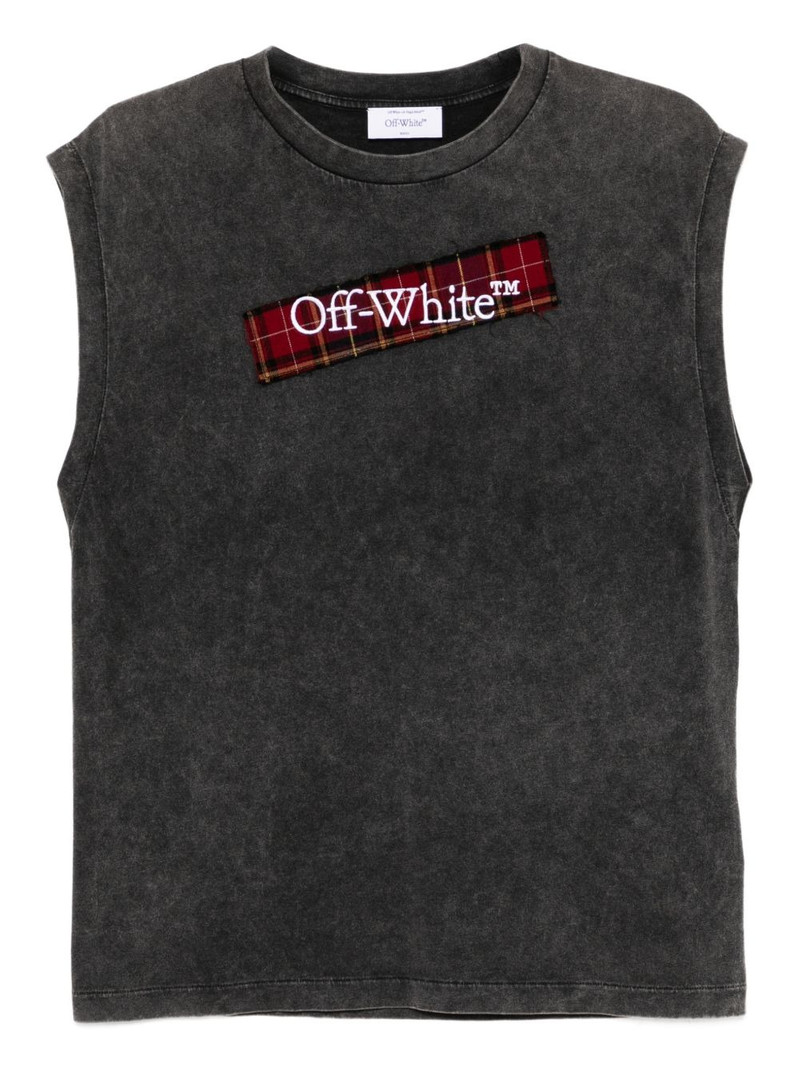 logo patched bookish T-shirt 1