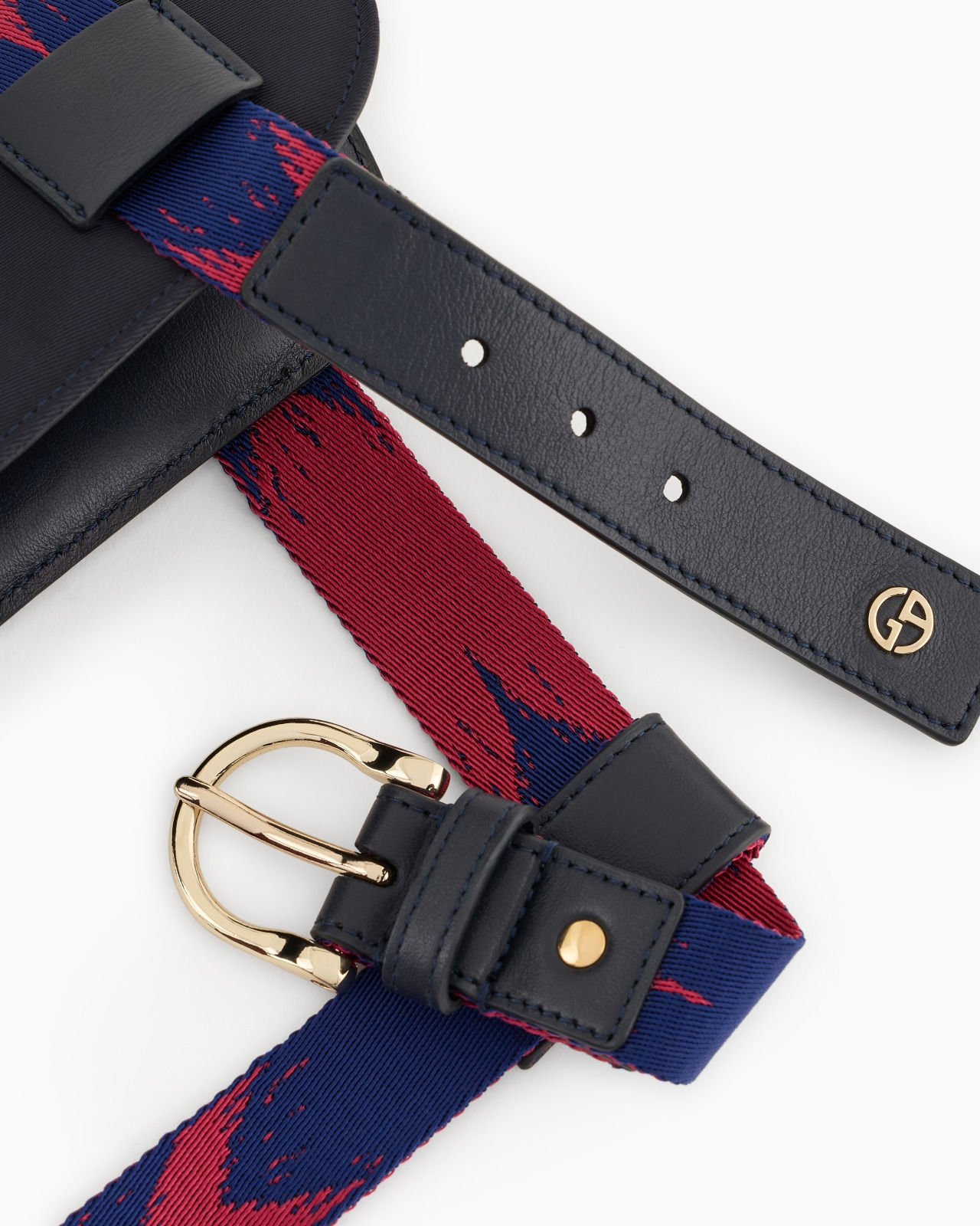 Poldo x Giorgio Armani harness in Ikat jacquard and leather - 6
