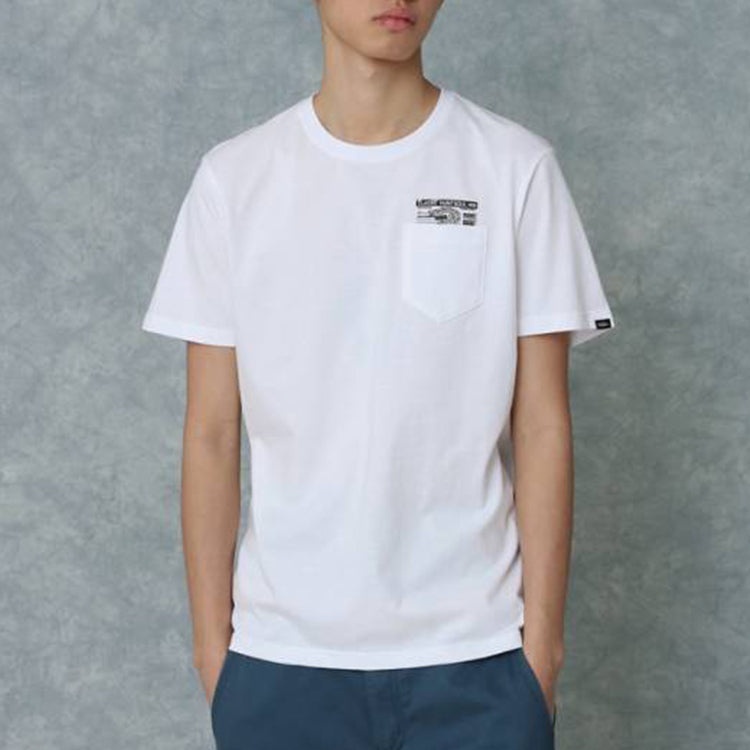Men's Vans Asian Artist Crossover Series Pattern Printing Short Sleeve White VN0A4P5FWHT - 3