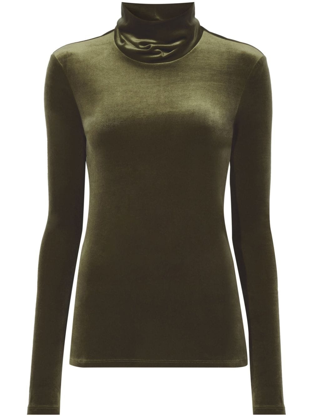 velvet-effect roll-neck top - 1