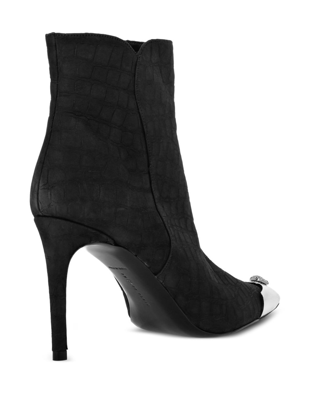 crocodile-embossed ankle boots - 3