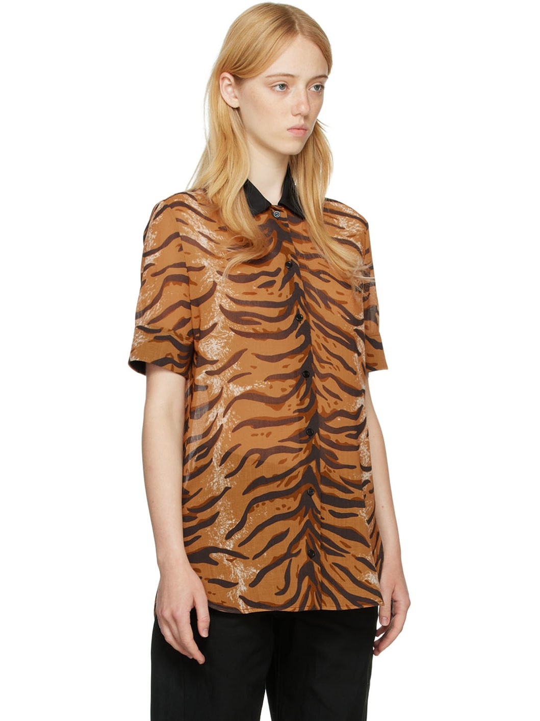 Orange Wool Shirt - 2