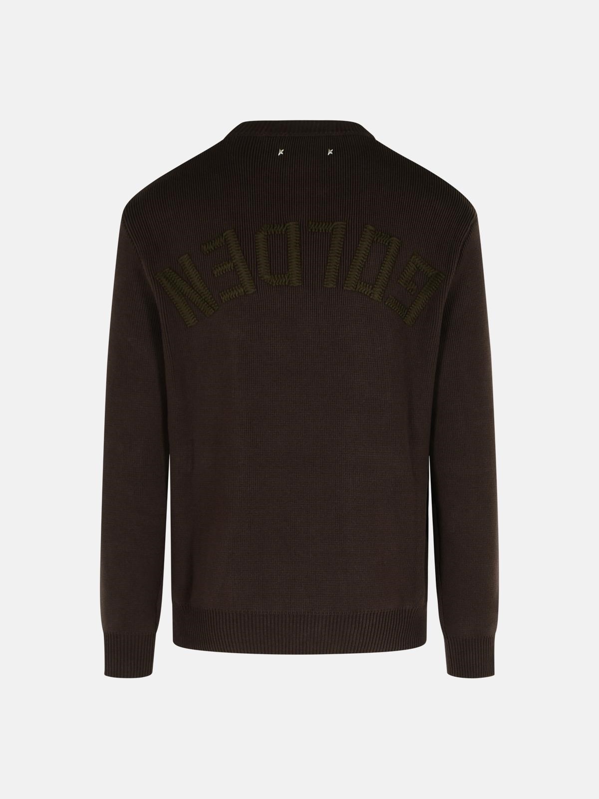 BROWN COTTON SWEATER - 3