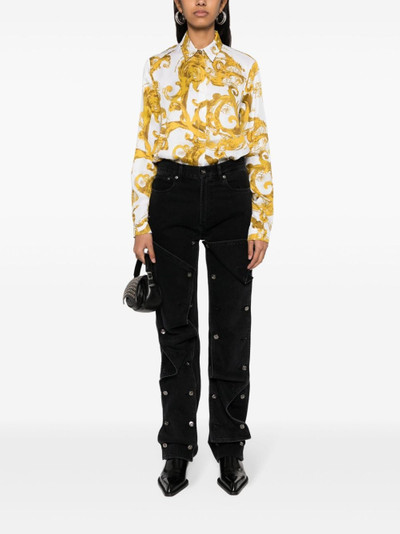 VERSACE JEANS COUTURE Watercolour Couture-print shirt outlook