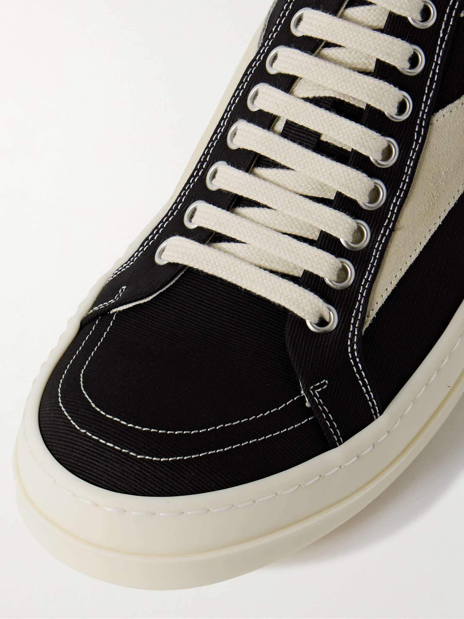 Vintage Suede-Trimmed Twill Sneakers - 6