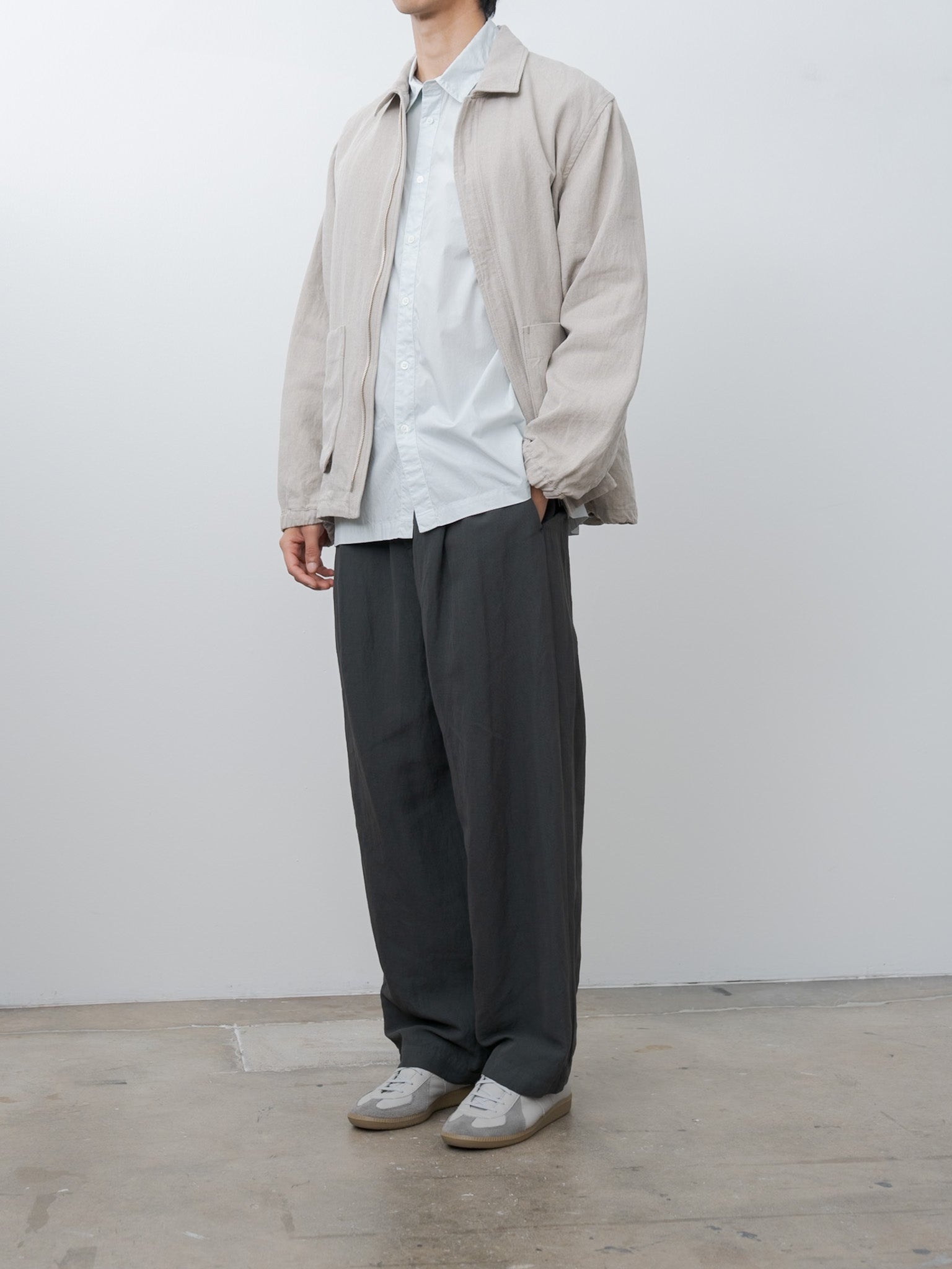Cotton Lawn Oversized Short Sleeve Shirt - Ice Blue - 4