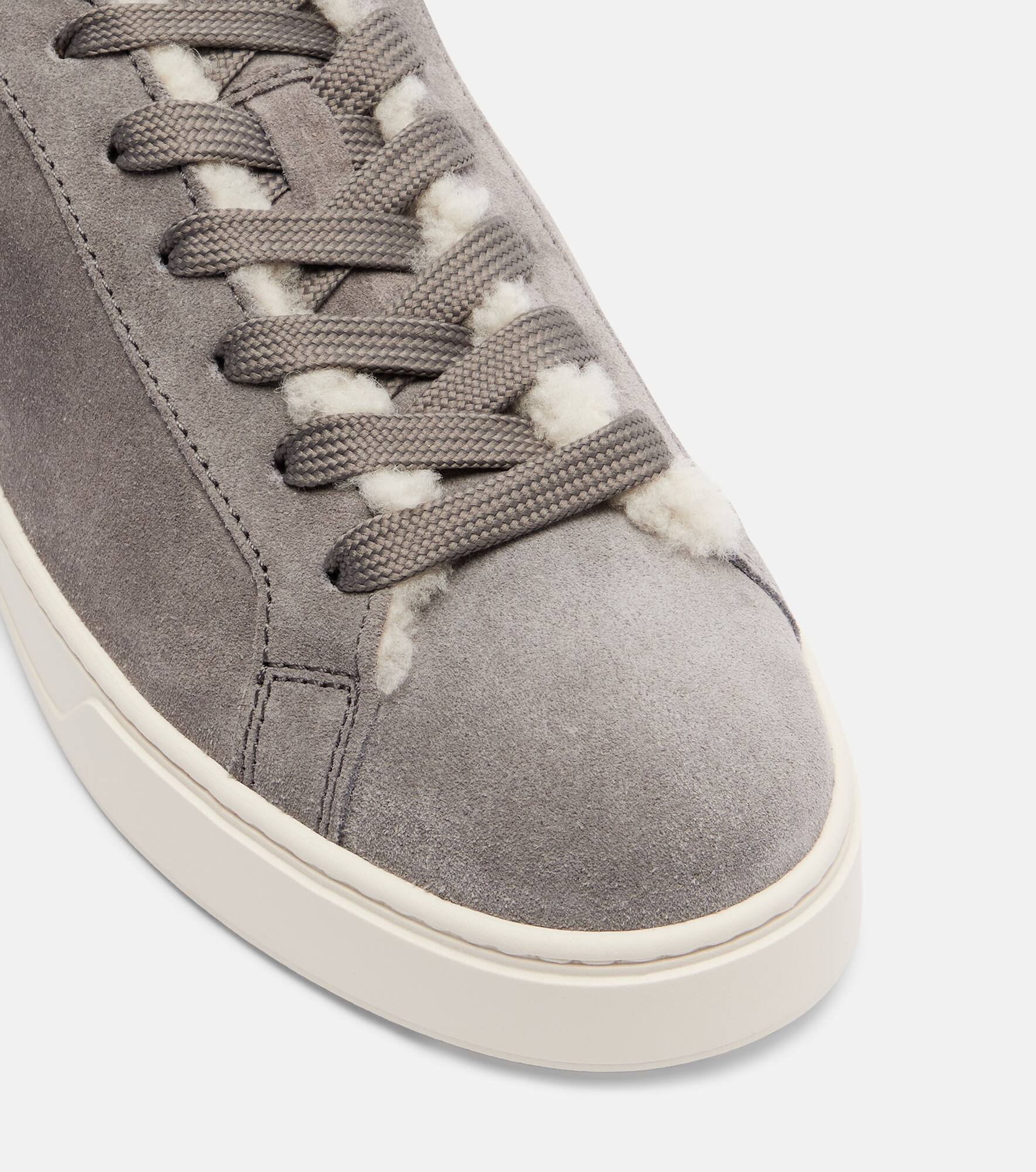 Classic shearling-lined suede sneakers - 5
