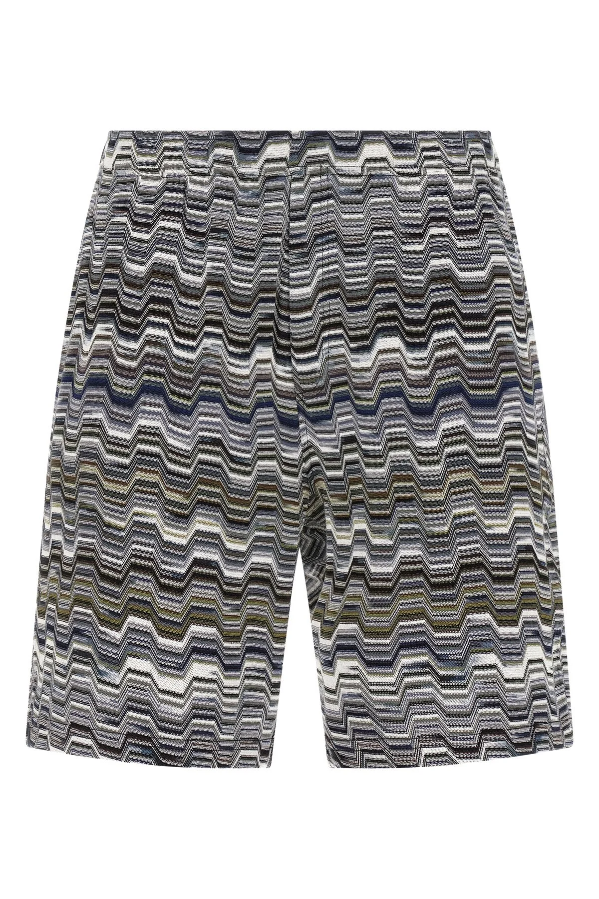 Irregular Zigzag Bermuda Shorts - 1