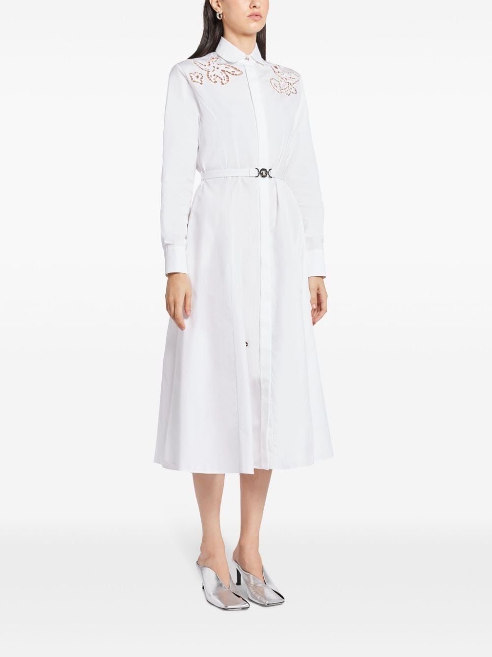 broderie-anglaise cotton shirtdress - 3