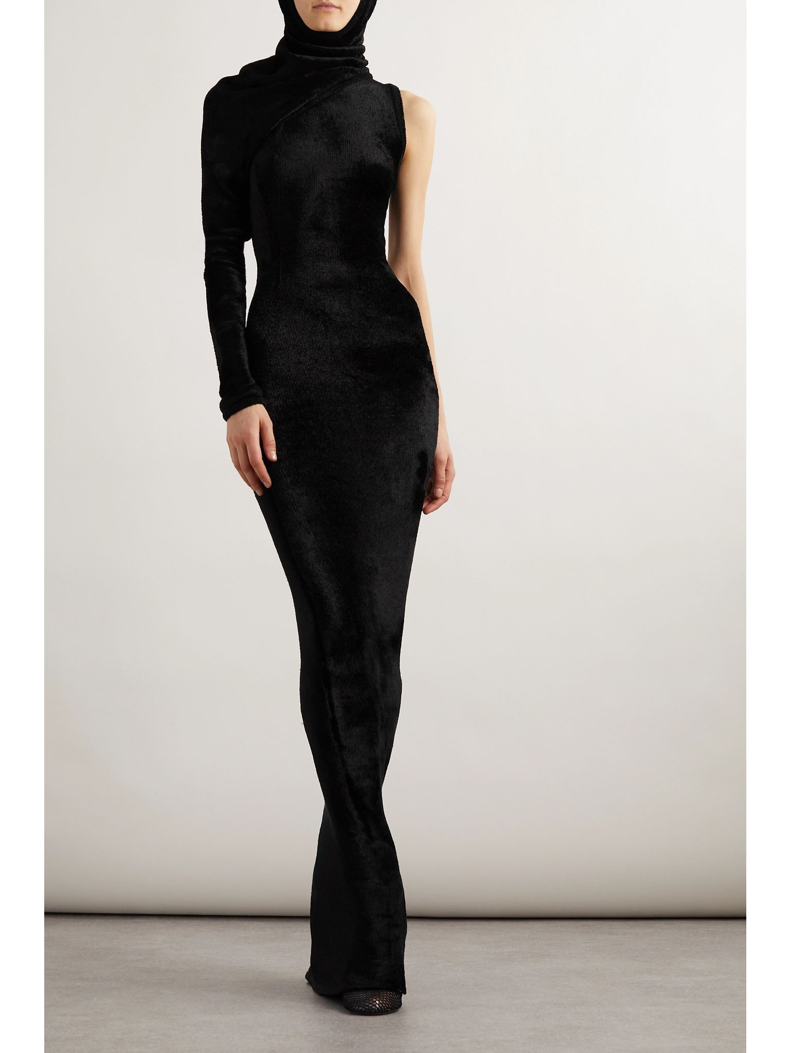 Convertible chenille gown Black - 2