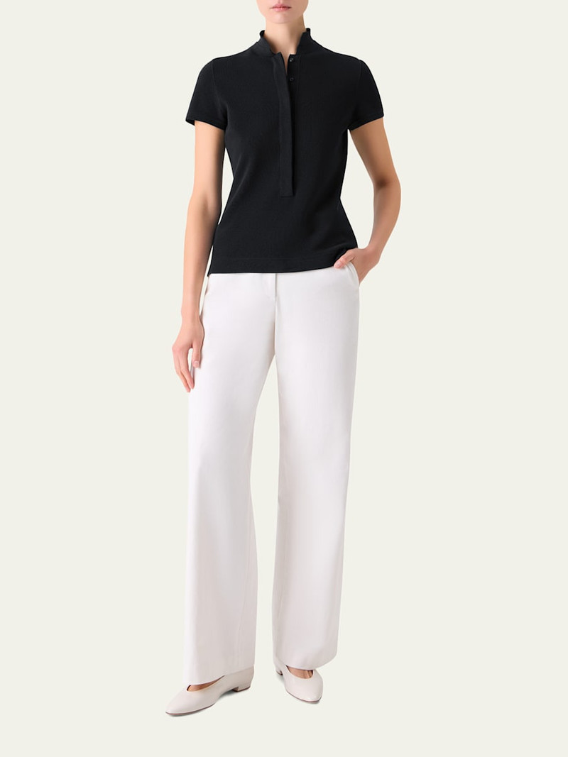 AKRIS Cotton Pique Short-Sleeve Polo Shirt outlook