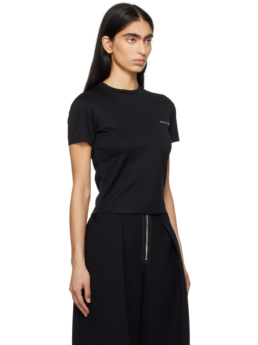 Black 'Mugler' Signature Logo T-shirt - 2