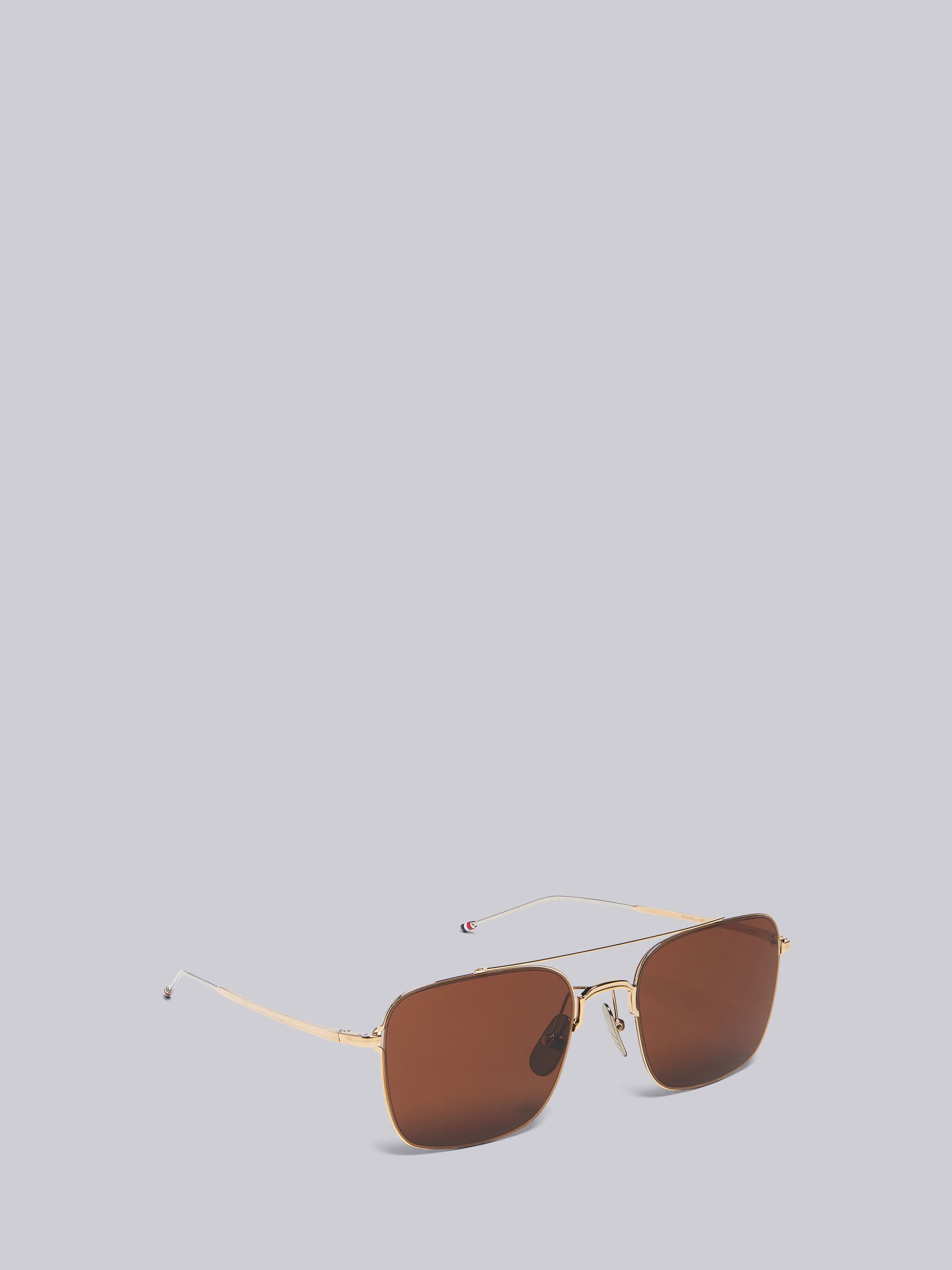 TB120 - White Gold and Silver Aviator Sunglasses - 4