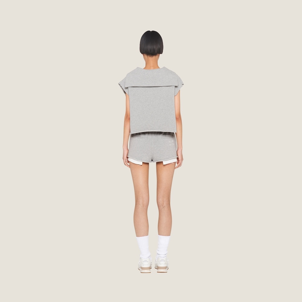 Sleeveless cotton sweatshirt - 3