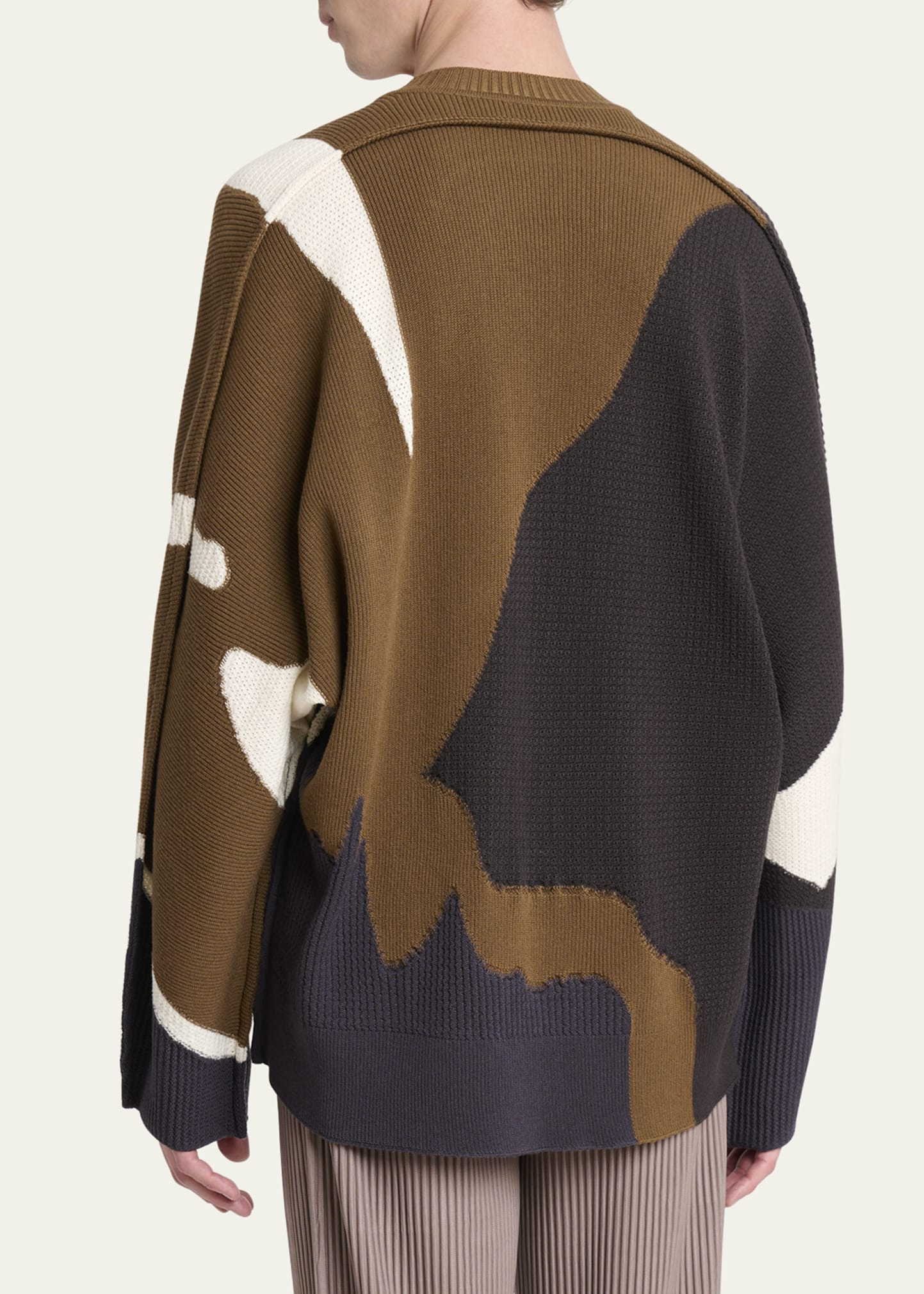 Men's Multi Agate Knit Relaxed Crewneck Sweater - 3