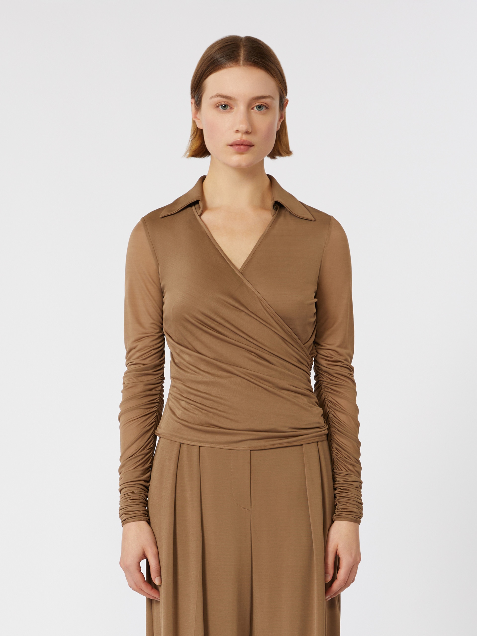 AIELLO Jersey and tulle blouse - 3
