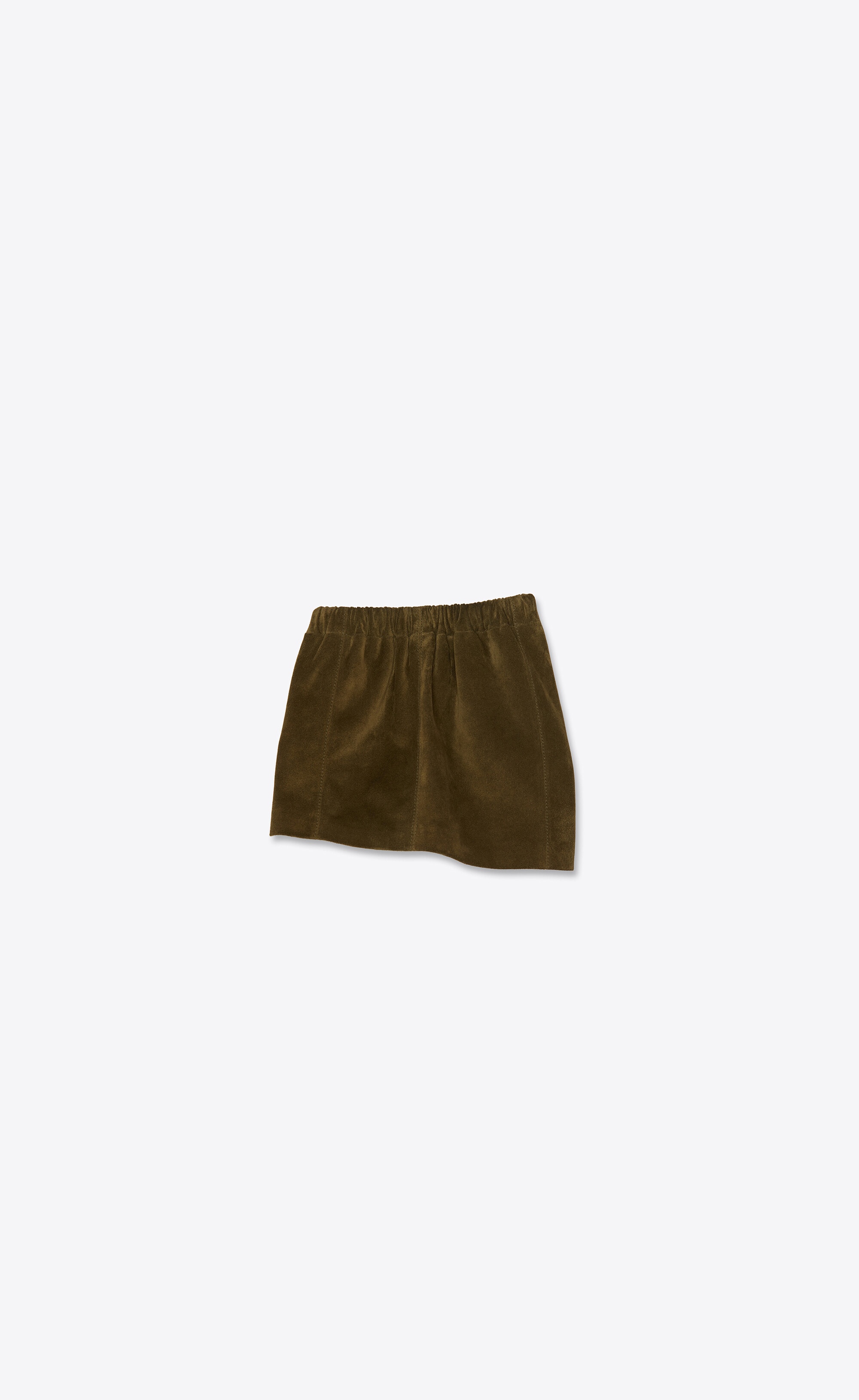 mini shorts in vintage suede and lizard skin - 2
