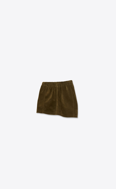 SAINT LAURENT mini shorts in vintage suede and lizard skin outlook
