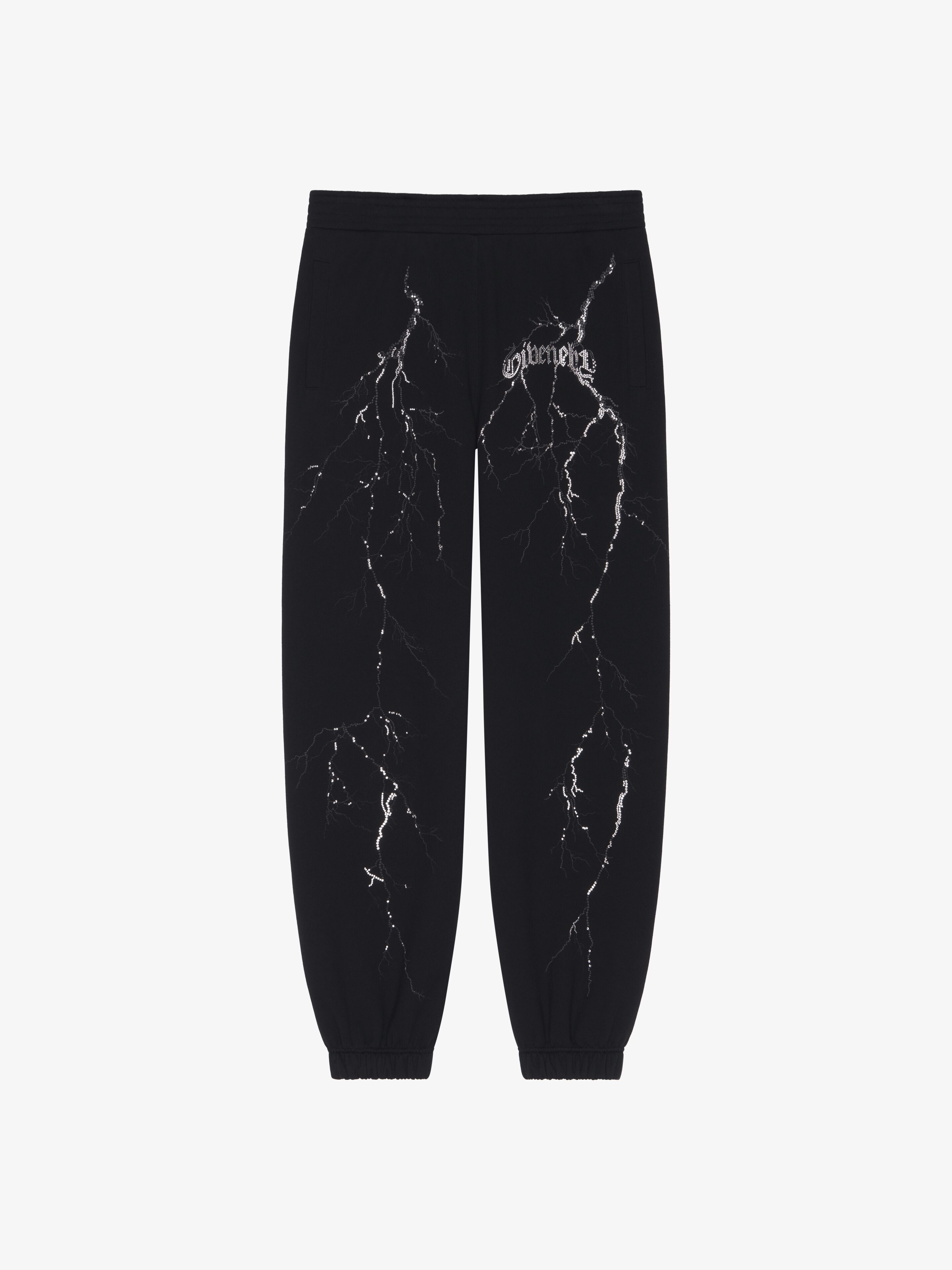 JOGGER PANTS IN FLEECE WITH REFLECTIVE ARTWORK - 1