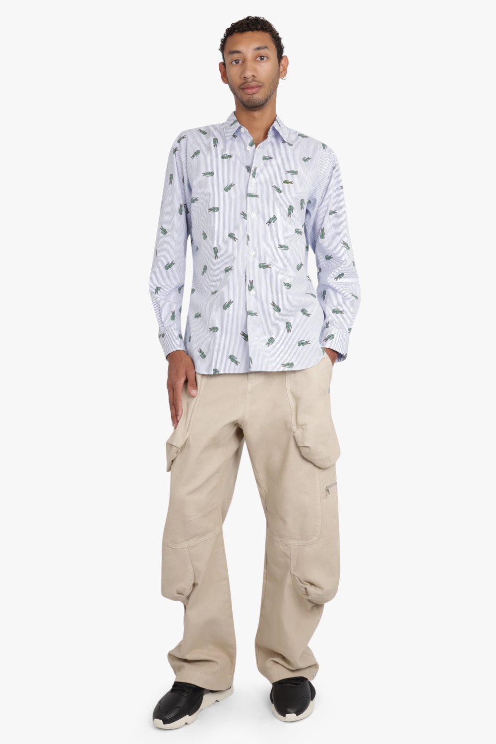 X LACOSTE STRIPE PRINT SHIRT | STRIPE - 2