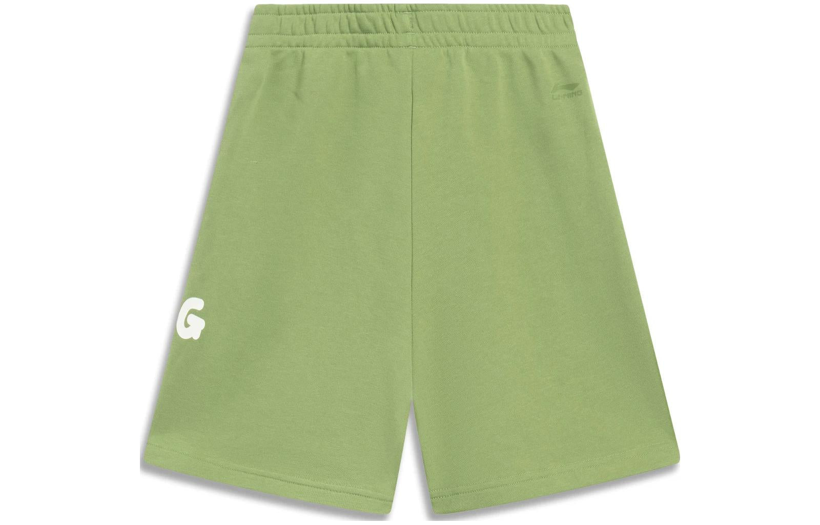 (WMNS) Li-Ning Graphic Shorts 'Green' AKST664-3 - 2