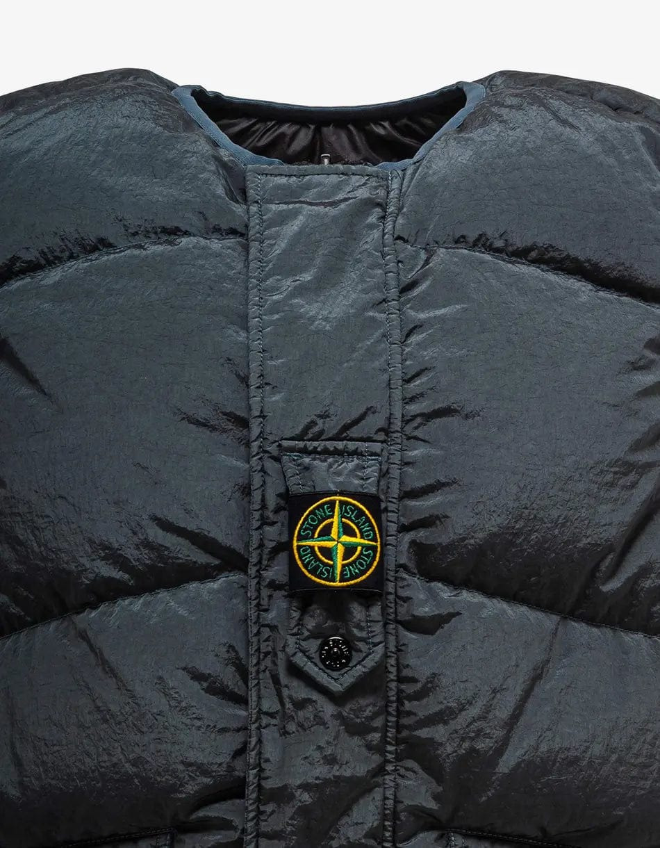 Stone Island Grey Reversible Nylon Metal Down Gilet - 5