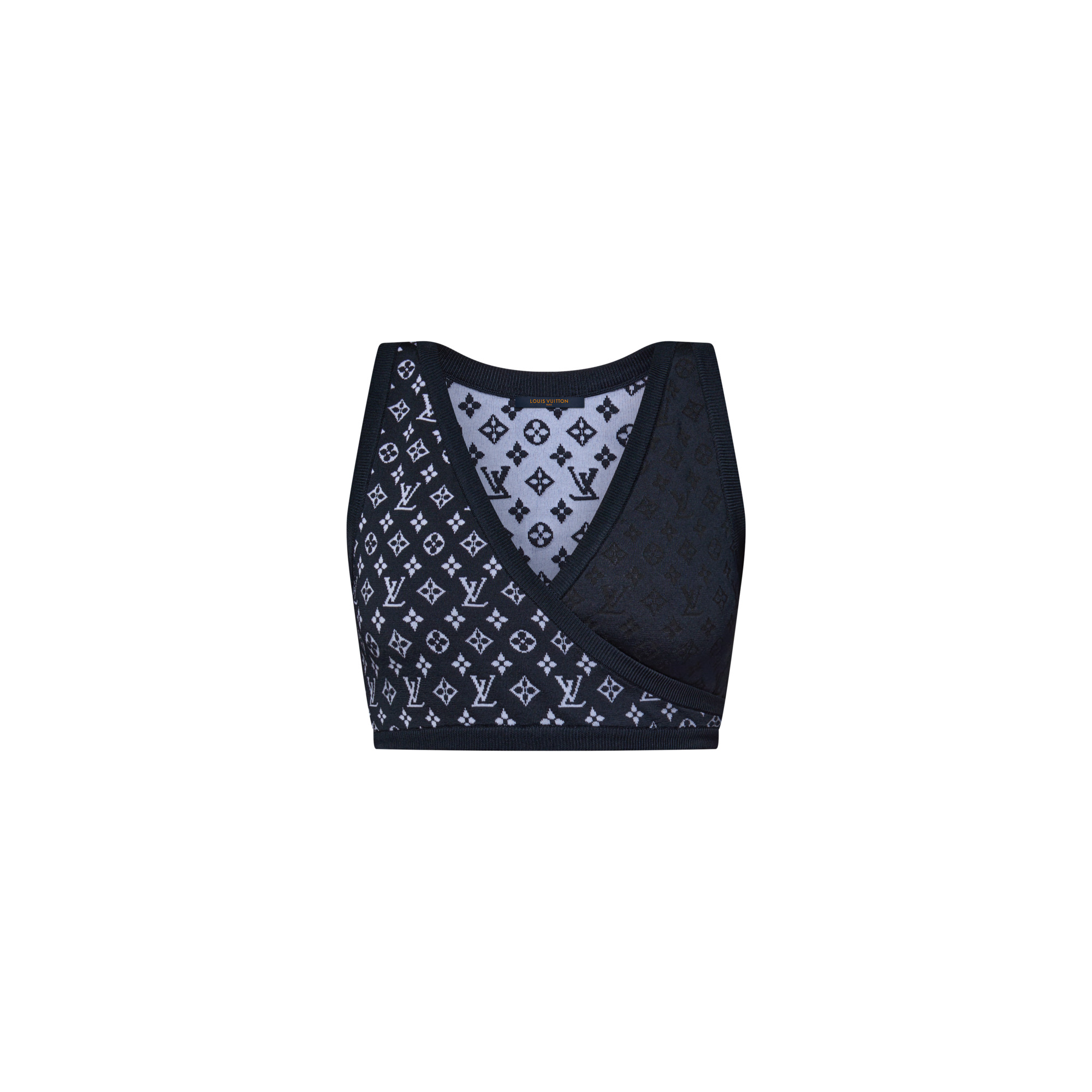 Monogram Jacquard Knit Crop Top - 1