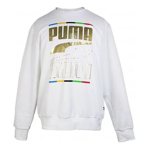 PUMA Printing Round Neck Casual Sports White 585267-02 - 1
