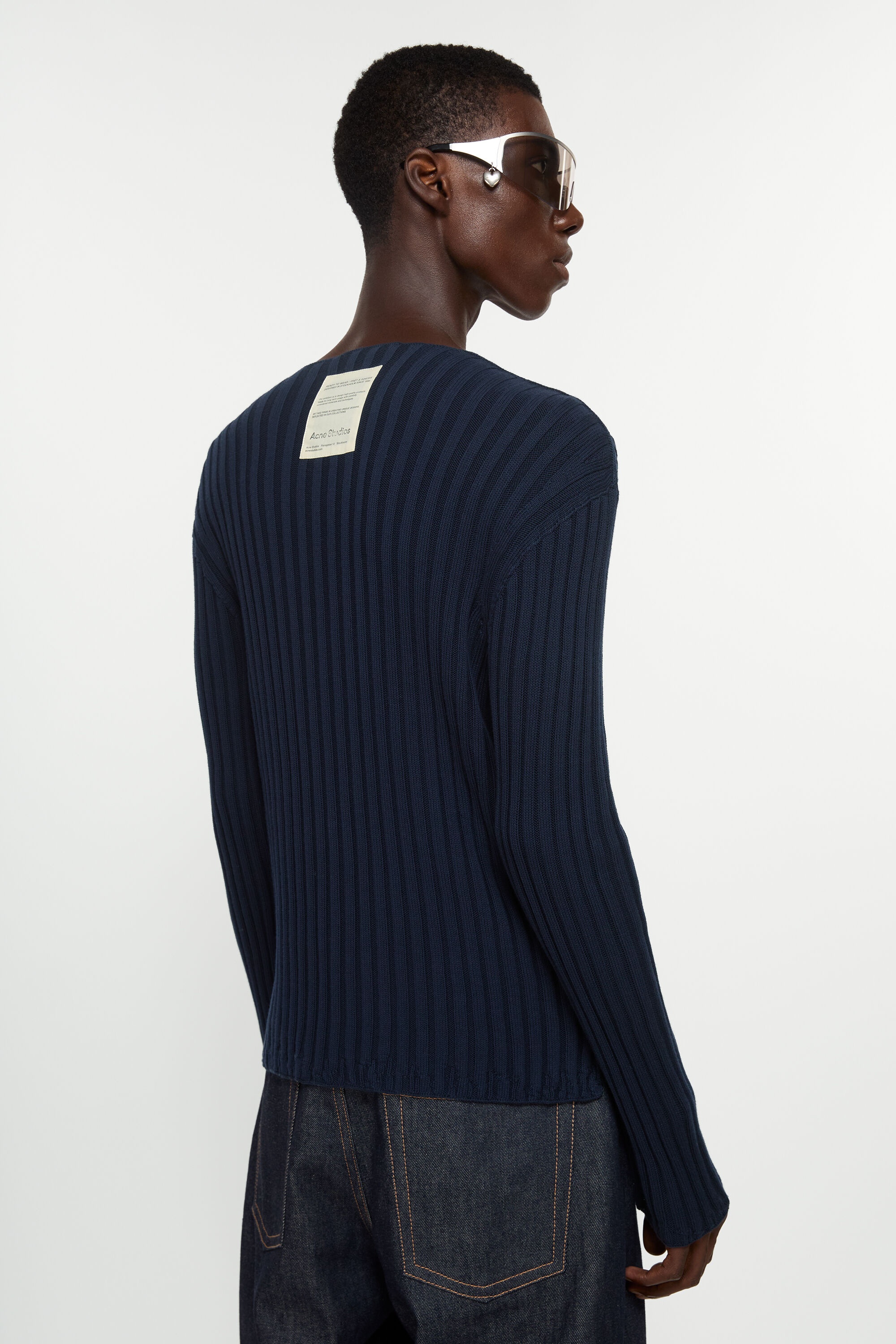 Ribbed jumper - Navy/navy - 3