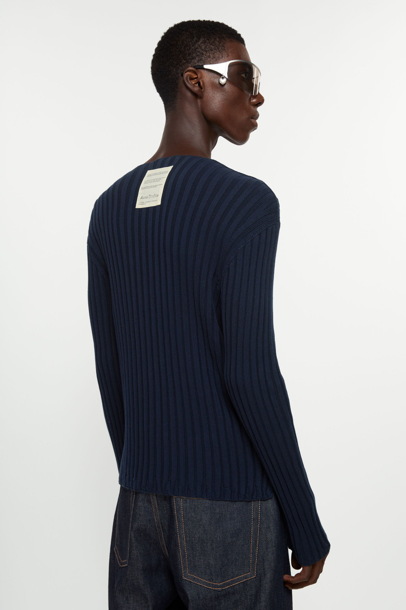 Ribbed jumper - Navy/navy 3