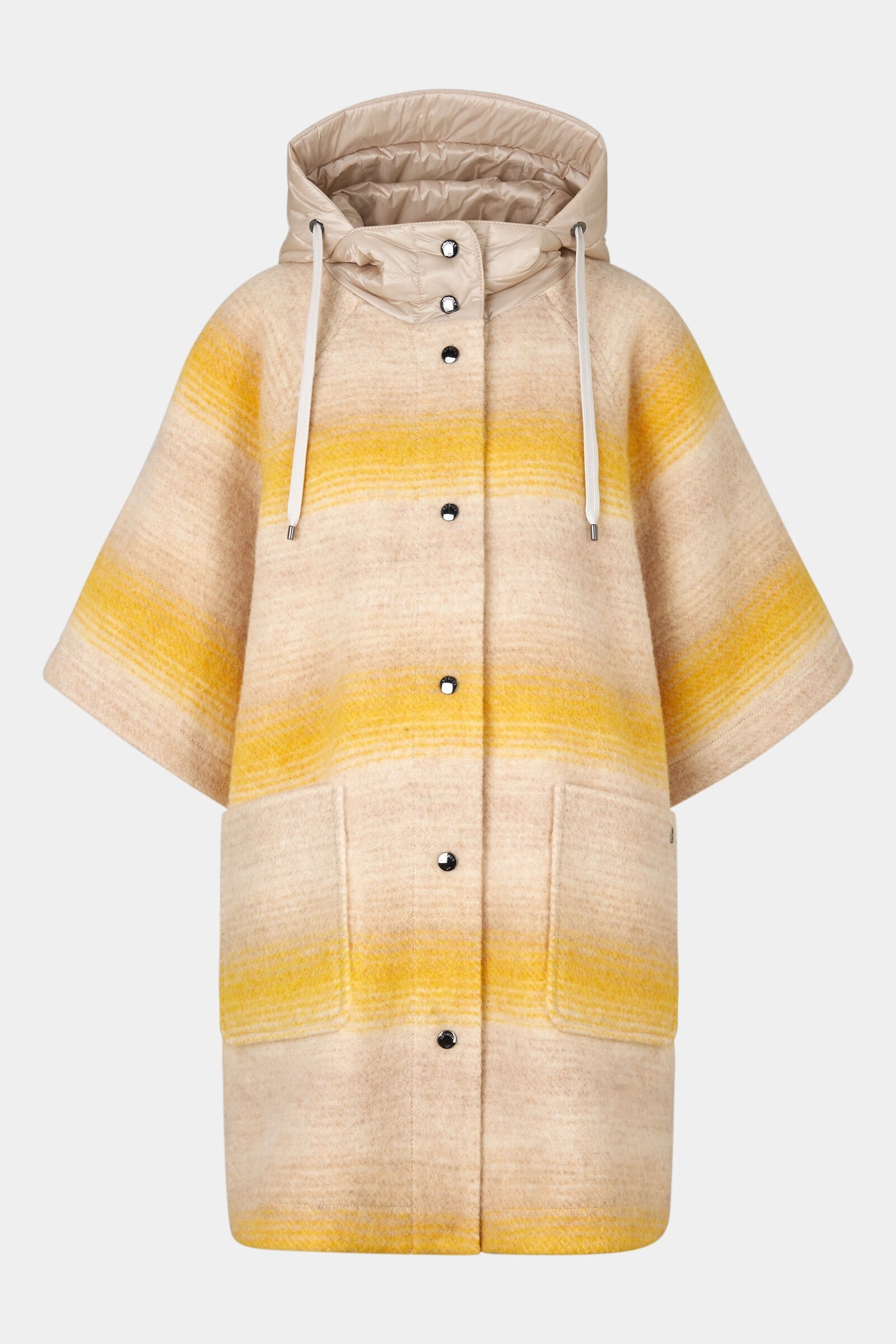 Harriet poncho in Mustard yellow/Beige - 1
