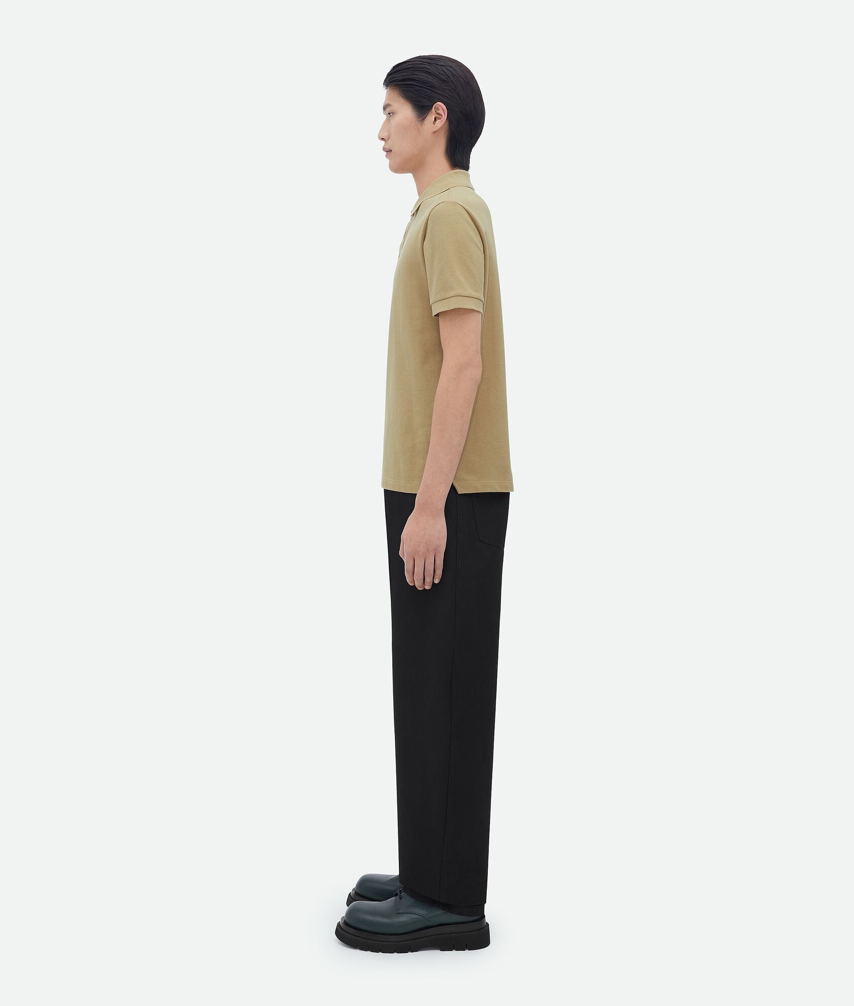 cotton piquet jersey polo - 2