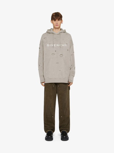 Givenchy GIVENCHY OVERSIZED HOODIE IN DESTROYED FLEECE outlook