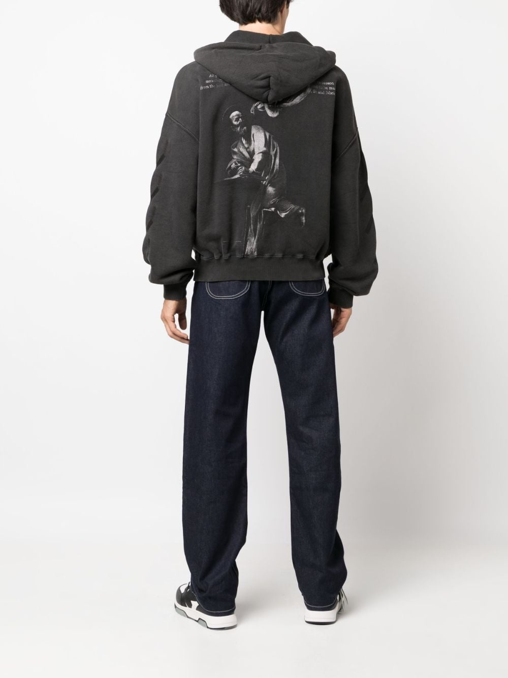 Off-White moon-print organic-cotton Hoodie - Farfetch