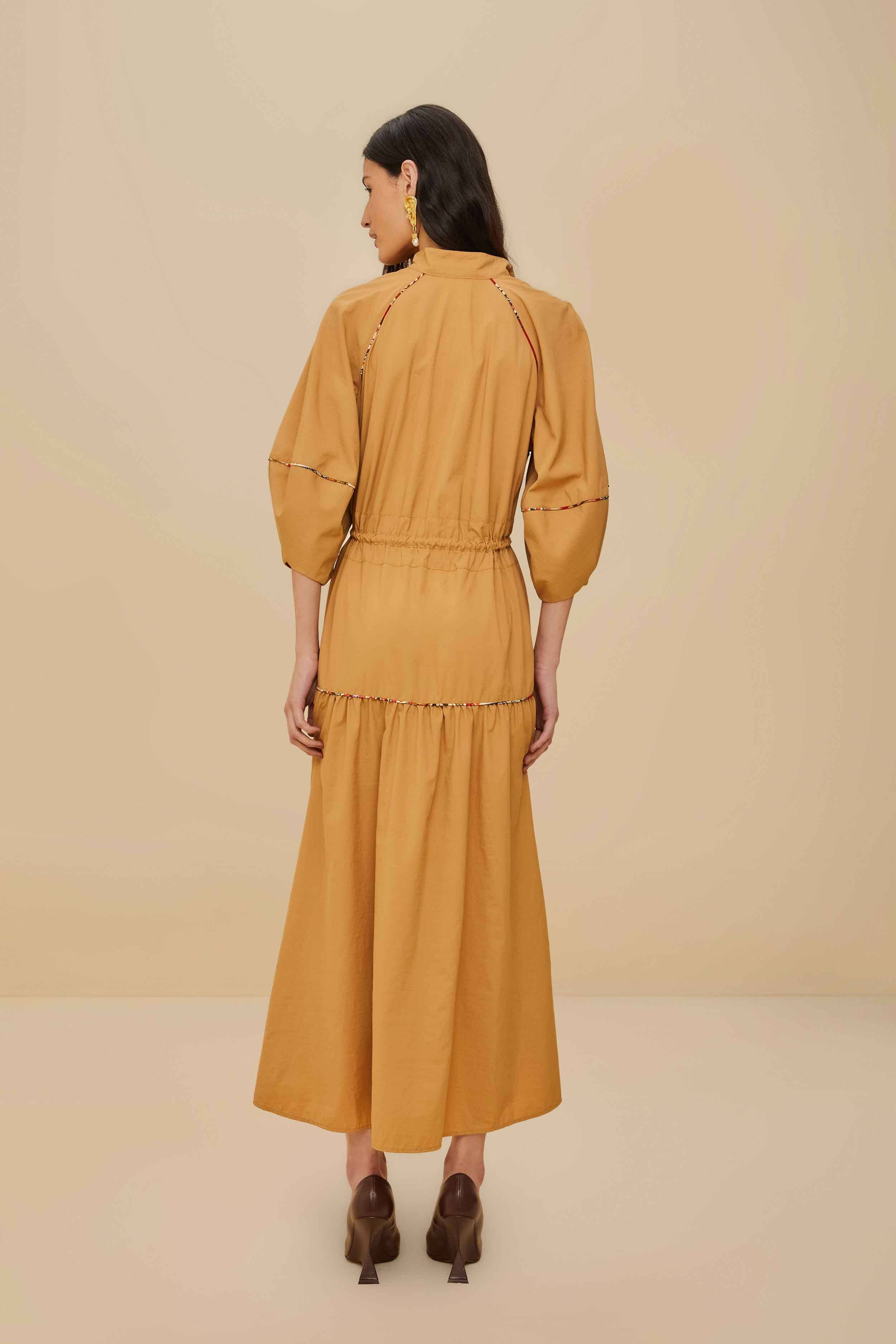 Caramel Chemise Midi Dress - 4