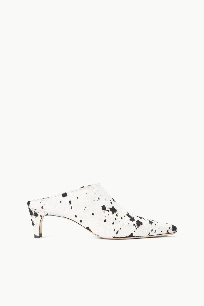 STAUD WALLY MULE BLACK & WHITE HAIRCALF 1