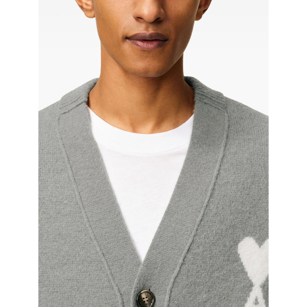 Ami Paris Grey Sweaters & Knitwear - Cardigans Men - 3