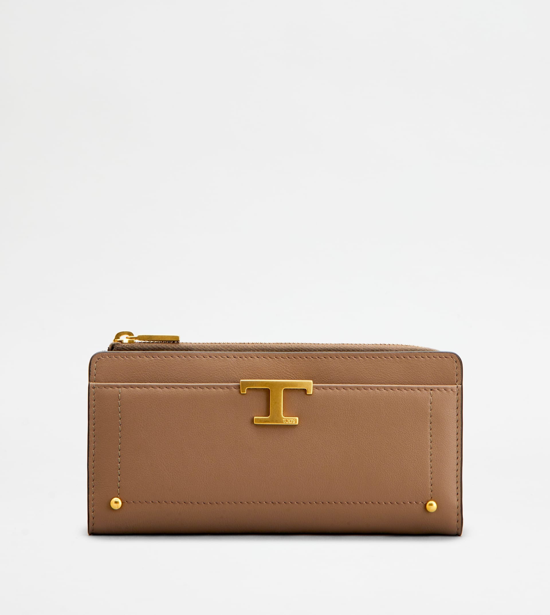 T TIMELESS WALLET IN LEATHER - BROWN - 1