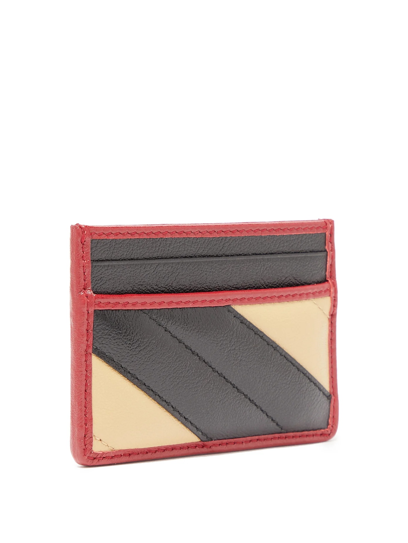 GG Marmont striped leather cardholder - 2