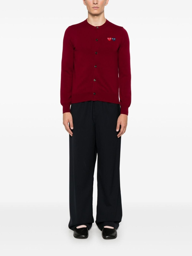 Comme des Garçons PLAY heart-patch cardigan outlook
