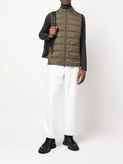 Herno zip-up padded down gilet outlook