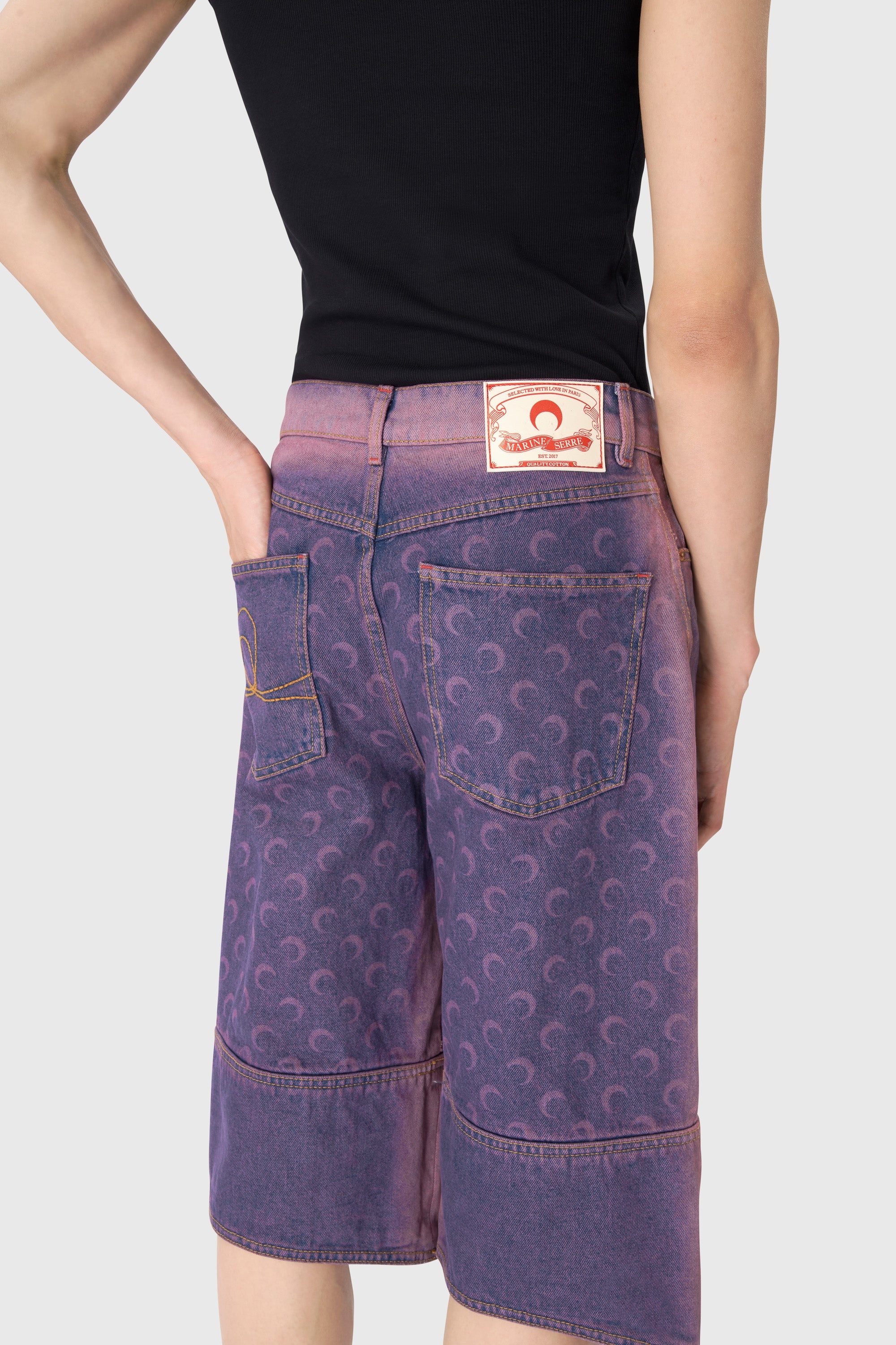 Moon Laser Denim Bermudas - 3