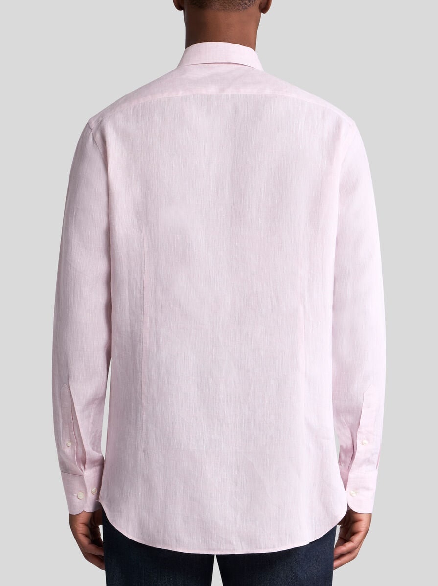 LINEN SHIRT WITH PEGASO EMBROIDERY - 4