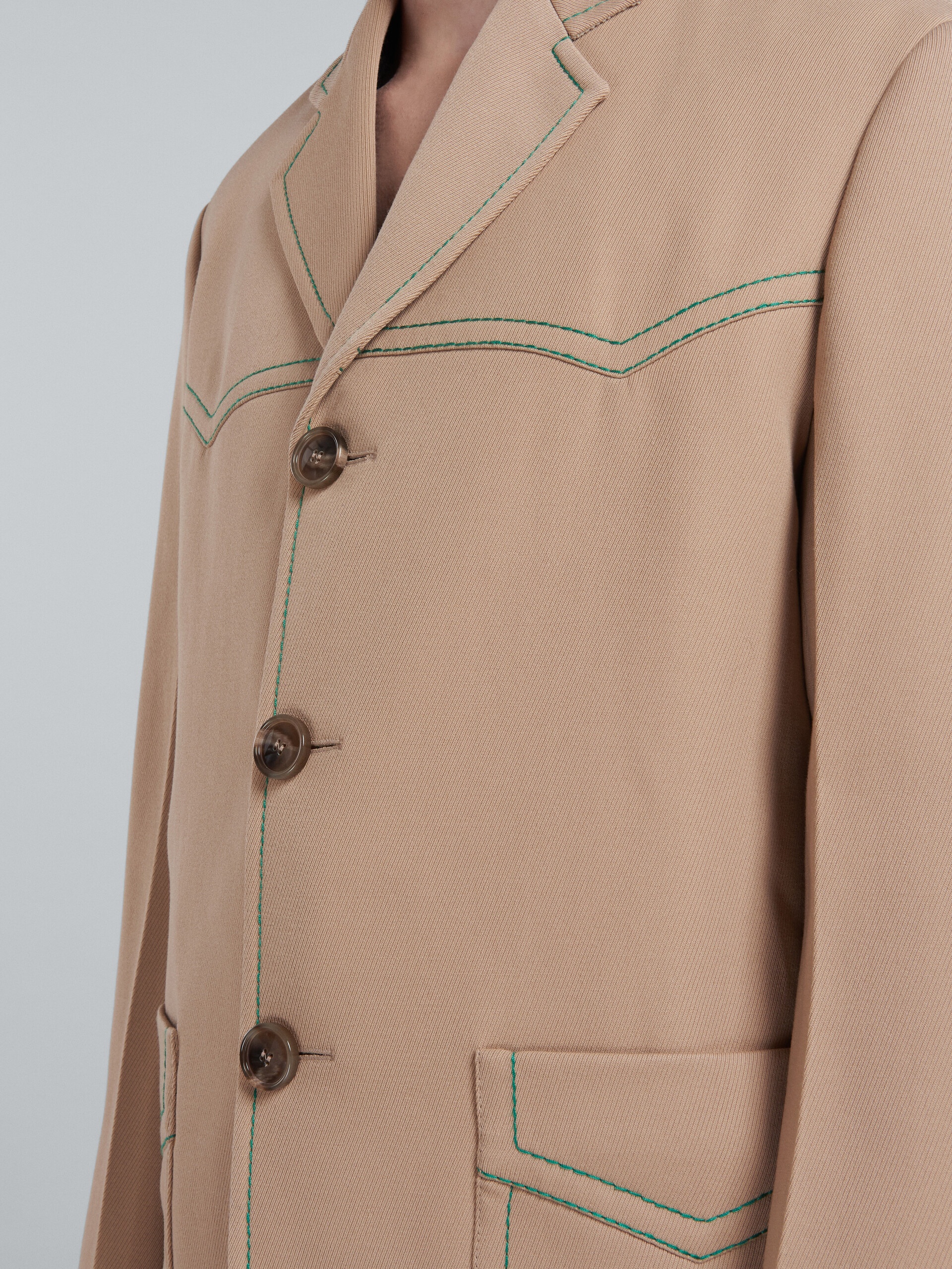 BLAZER IN BEIGE CAVALRY WOOL - 5