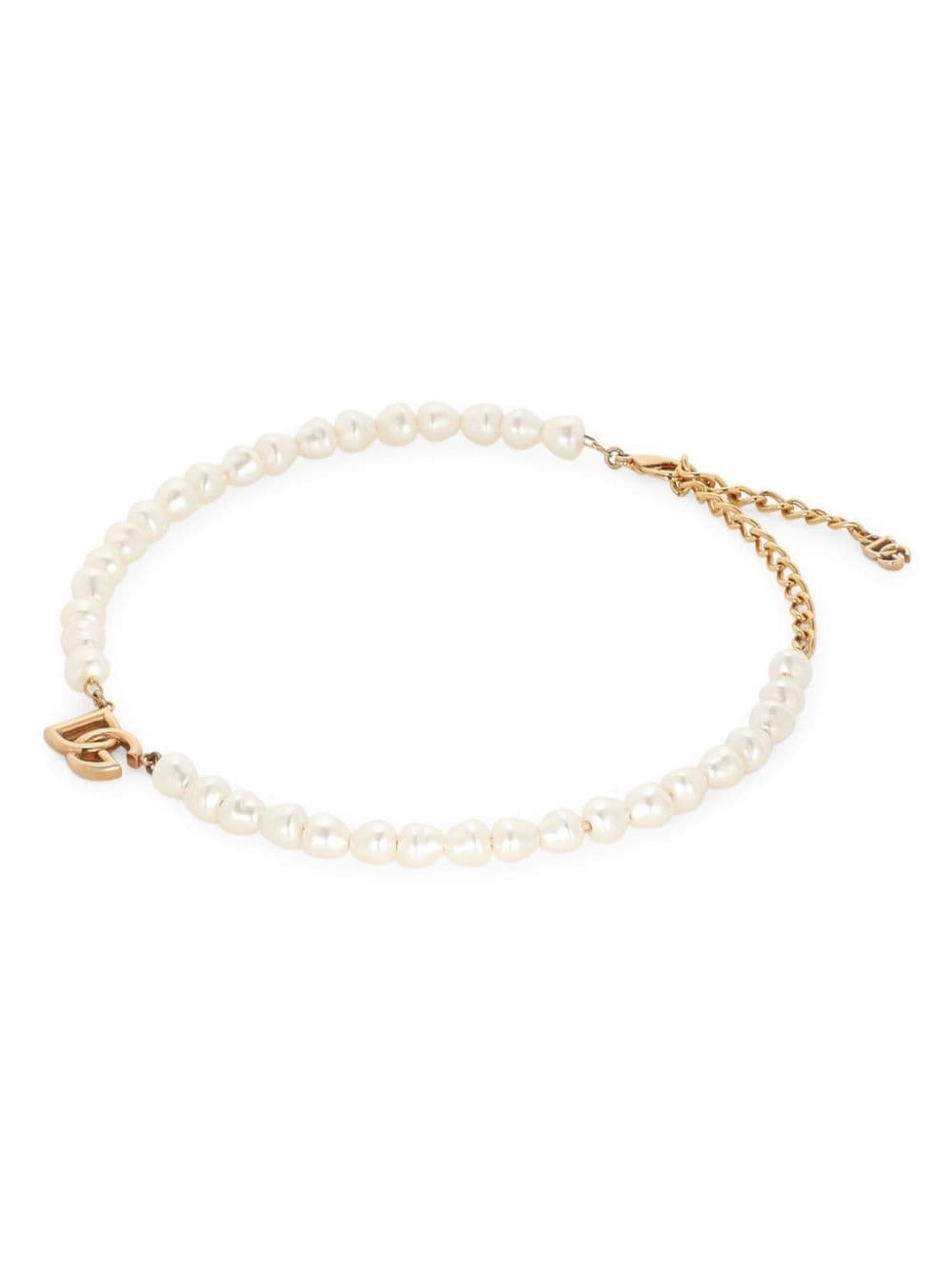 DG logo-charm pearl bracelet - 2