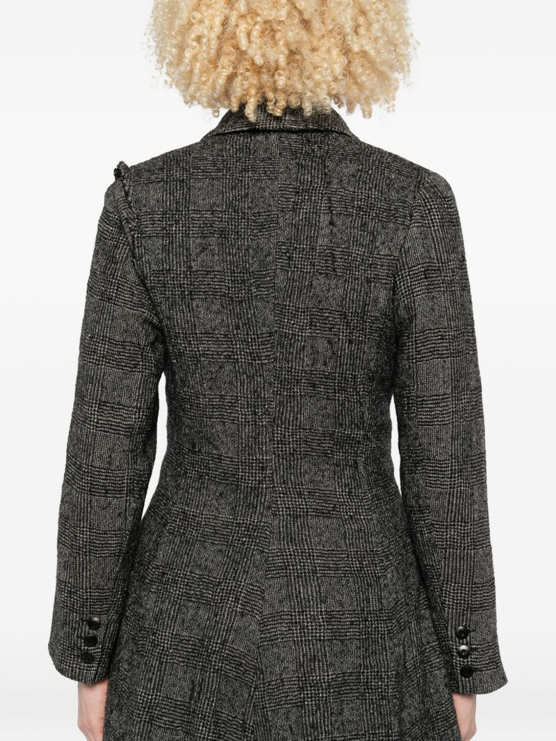 plaid single-breasted coat 5