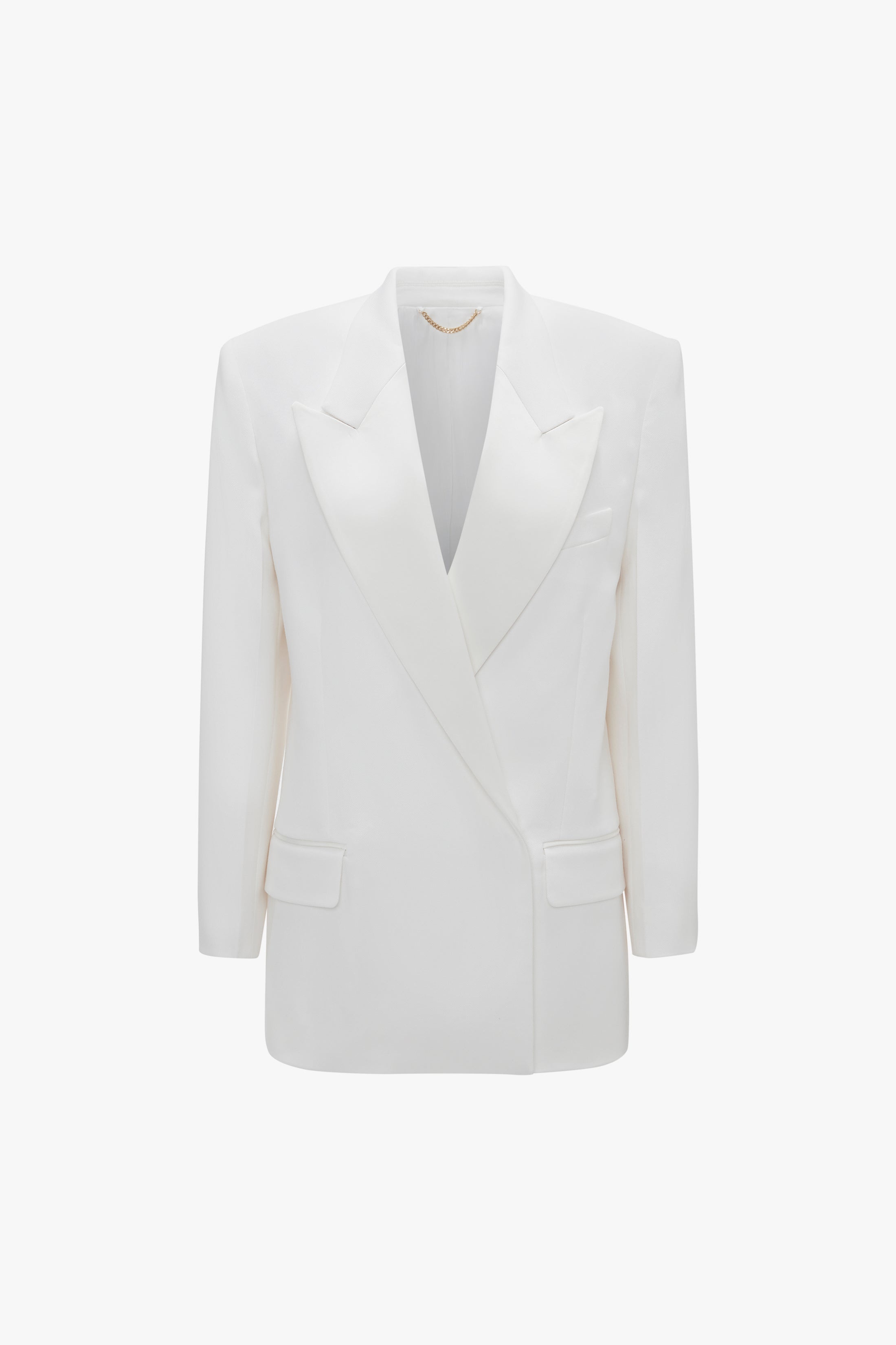 Exclusive Double Breasted Tuxedo Jacket In Ivory - 1